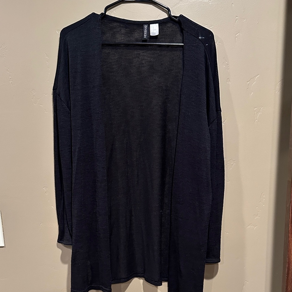 H&M Midnight Black Open Cardigan